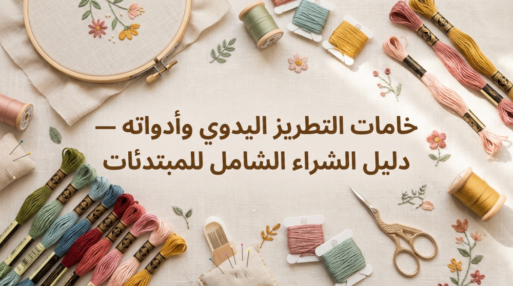خامات التطريز اليدوي وأدواته الأساسية — دليل هدى القرآن