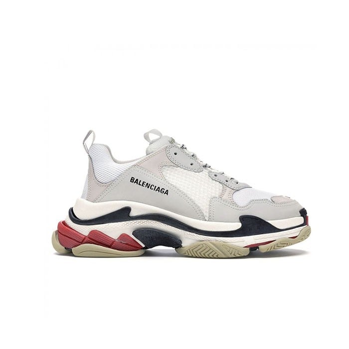 Balenciaga triple s silver on sale red