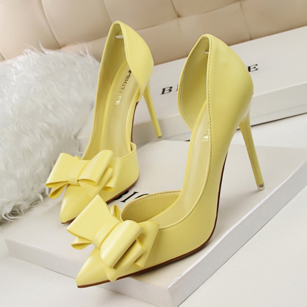 fancy yellow heels