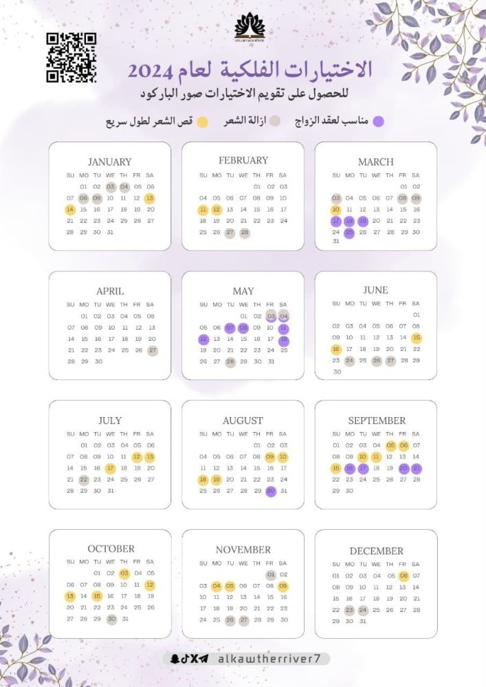اختيارات فلكية عام 2024