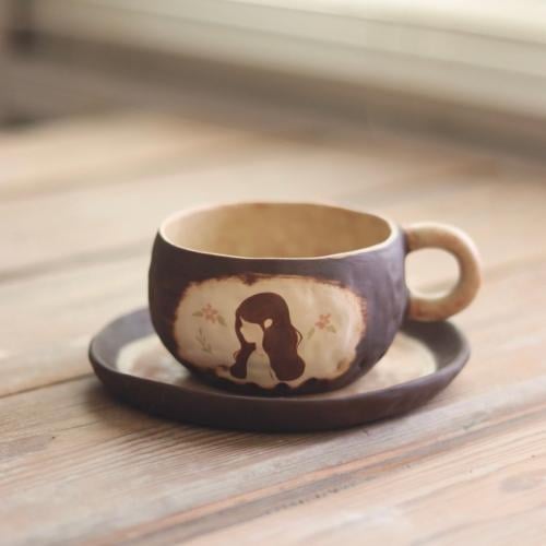 Dreamy Girl Mug with saucer