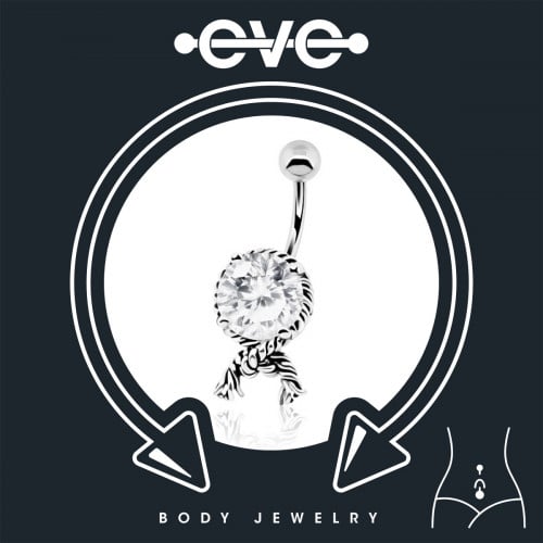 إيف حلق بيرسينغ للسرة - حجر خط عصري B022