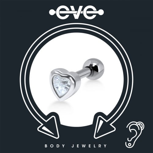 إيف حلق بيرسينغ للأذن أحادي  - قلب& حجر EH03