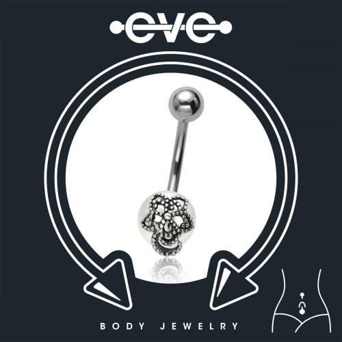 إيف حلق بيرسينغ للسرة - لؤلؤة مع زهرة B021