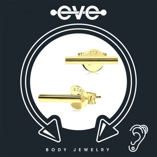 إيف حلق بيرسينغ للأذن  - ذهبي خط مستقيم E024