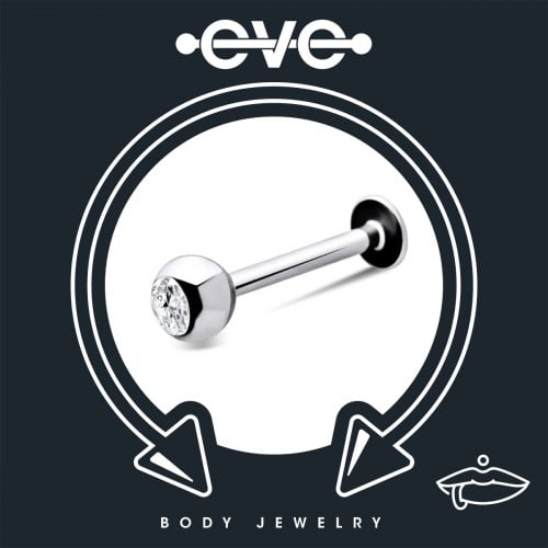 إيف حلق زمام بيرسينغ للشفاة  - كرات مرصعة بالجواهر L002