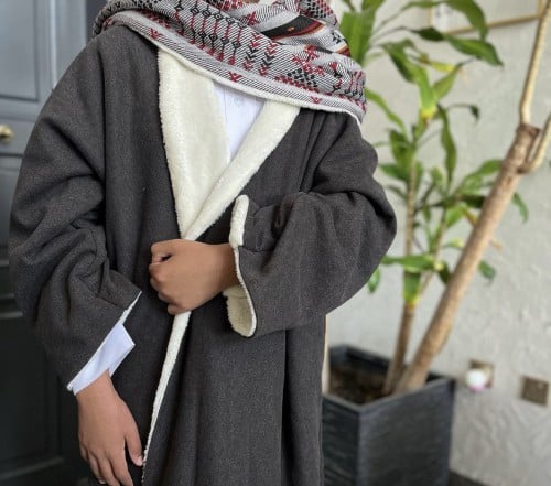 فروة رجالية سدو رمادي