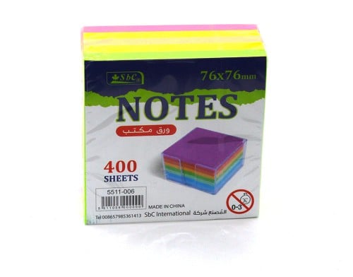 ورق مكتب ملون لاصق 400 ورقة (SBC).