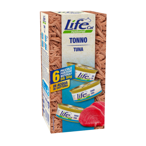 life cat معلبات لايف كات تونا بالمرق 6×50 غ طعام ر...