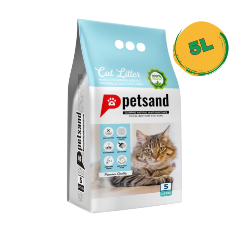 PetSand رمل تركي عالي الجودة للقطط برائحة الصابون...