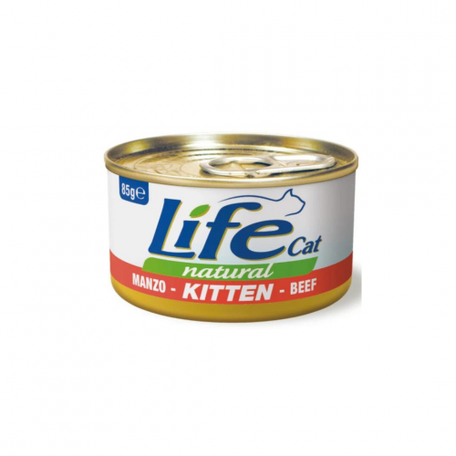 Life Cat لايف كات معلبات للقطط الصغيرة باللحم 85 ج...