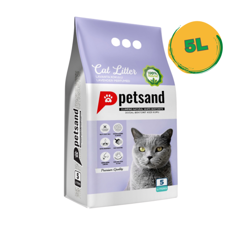 PetSand رمل تركي عالي الجودة للقطط برائحة اللافندر...