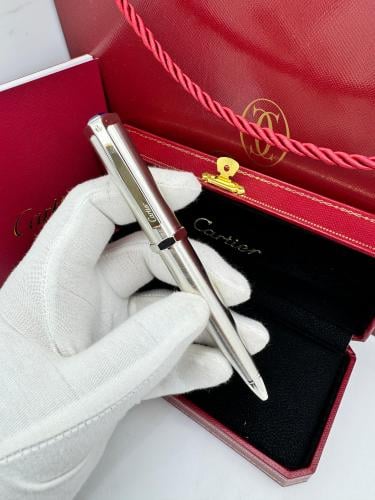 قلم Cartier فضي سادة