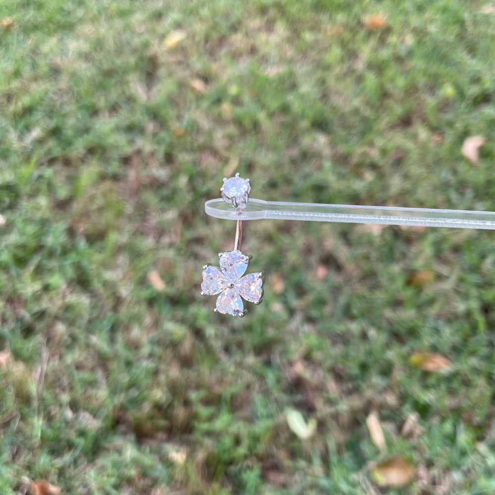 Pure silver gold plated - belly piercing