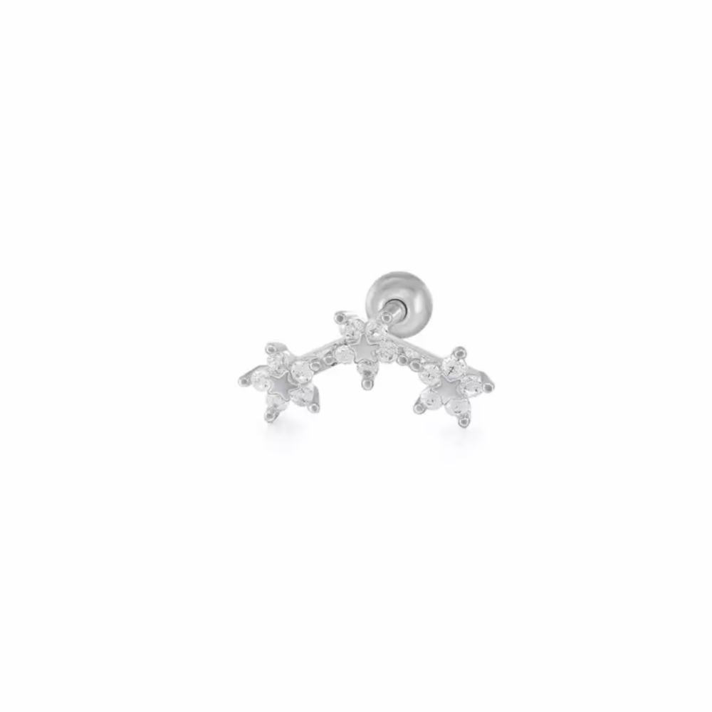 Stu Real silver gold plated stud-1 piece