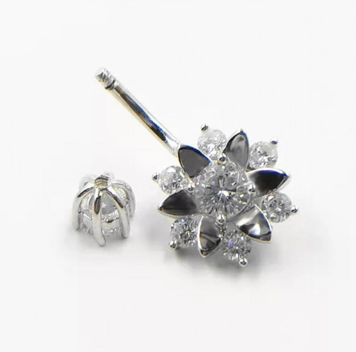 Pure silver gold plated - belly piercing