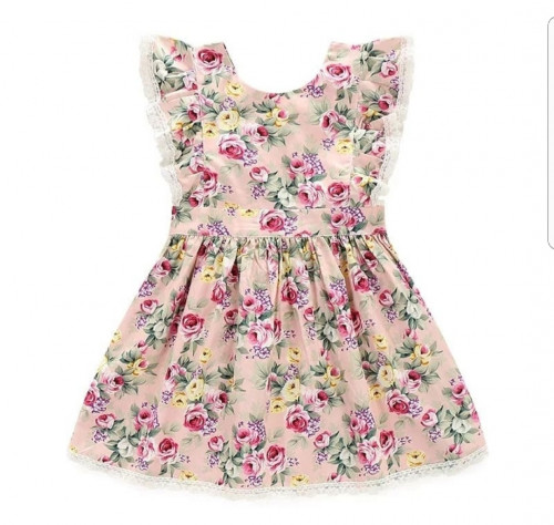 فستان صيفي مشجر بالورود