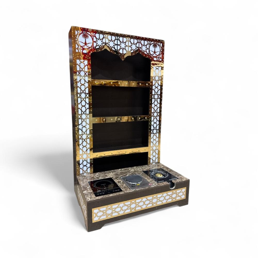 اطقم دولايب الديكور مع المناقل  الخشبية 120*200 سم عدة اشكال