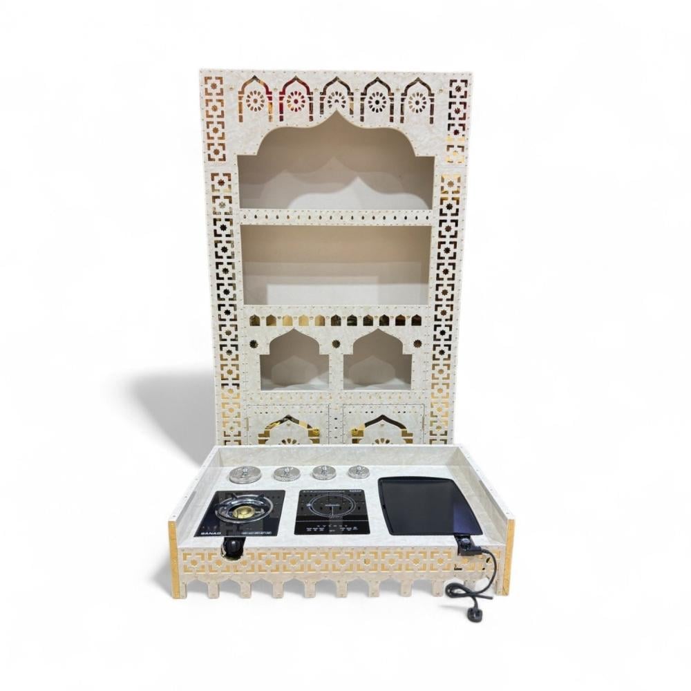 اطقم دولايب الديكور مع المناقل  الخشبية 120*200 سم عدة اشكال