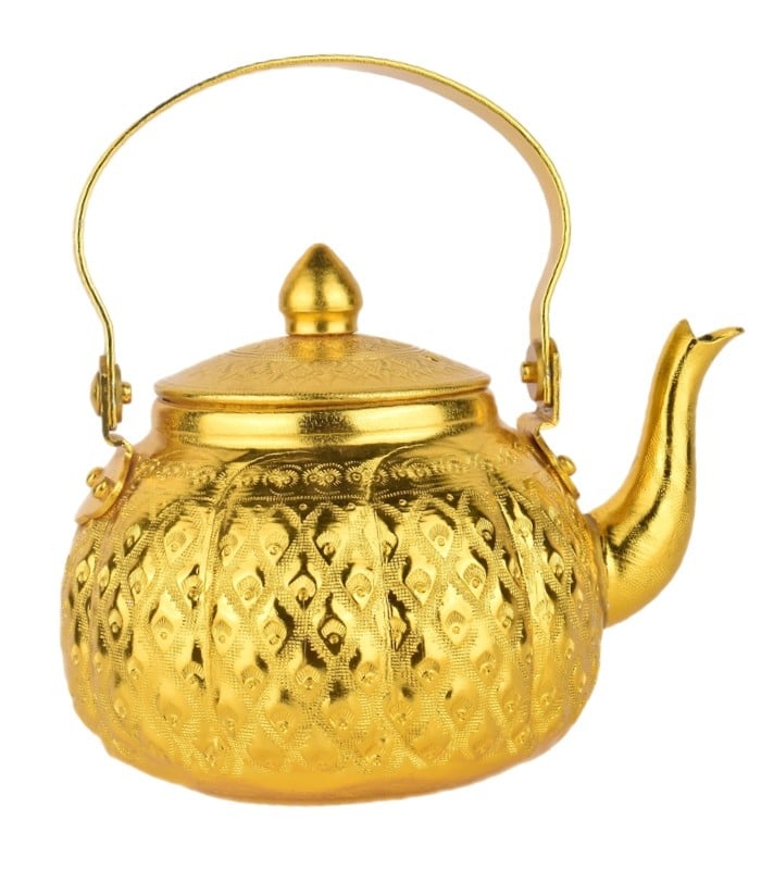 ابريق المنيوم ذهبي مقاس 13 سم DIM7507