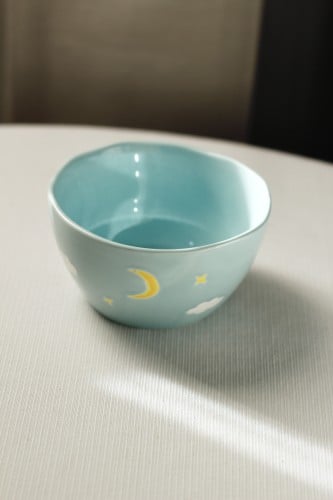 وعاء سيراميك أزرق بحري