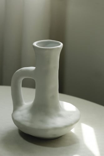 مزهرية سيراميك بمقبض - 20 سم