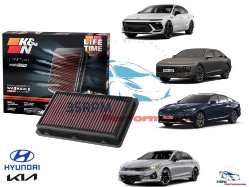 فلتر K5-K8 ازيراء 2024+شريحة رياضي K&N Sonata 2020...