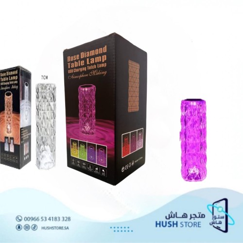 LED كريستال الجدول مصباح ضوء وردي بروجيتو 3/16 ألو...