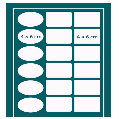 قالب طباعة - مستطيل - بيضاوي