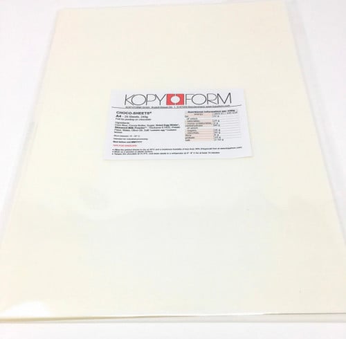 ورق طباعة علي الشكولاته