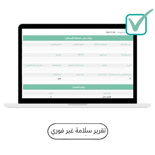 تقرير سلامة غير فوري