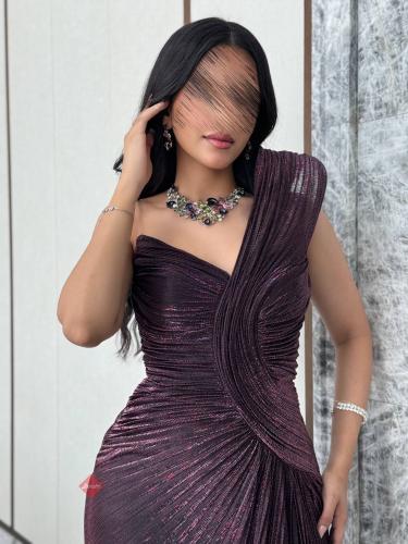 فستان سهرة طويل بستايل مميز