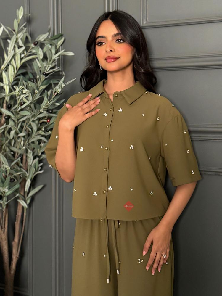 فستان عيد طقم العيد فستان ناعم اكتان بارلينا توب تاتو  ورزان لافالي