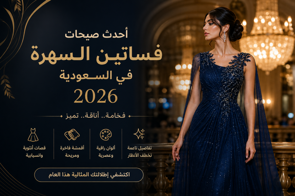 أحدث صيحات فساتين السهرة في السعودية 2026