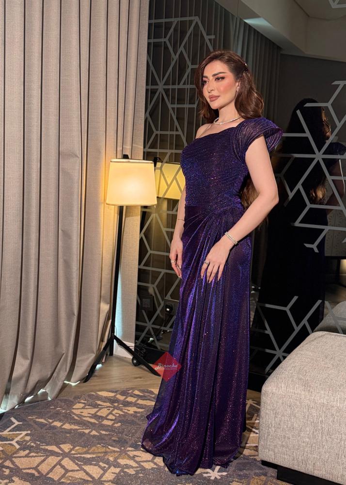 فستان سهرة طويل بستايل ون شولدر مميز