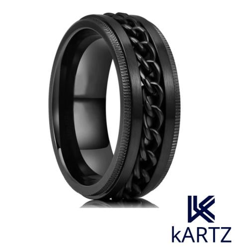 ‏ Men's kartz Ring Stainless Steel