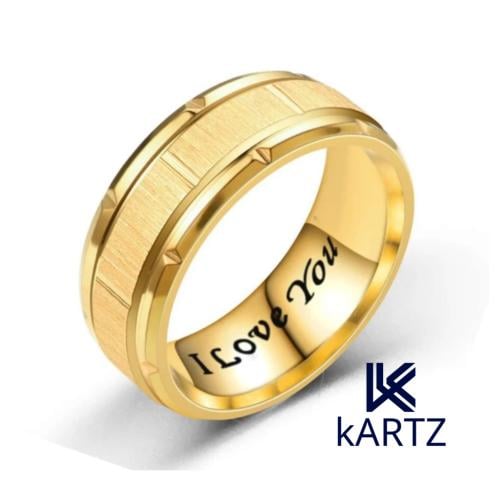 Men's kartz Ring Stainless Steel