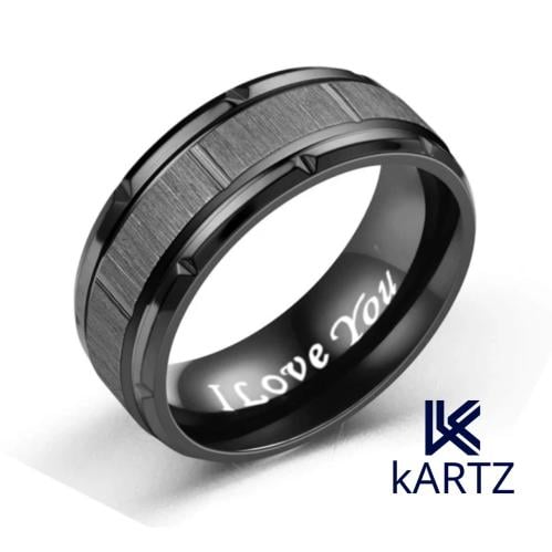 Men's kartz Ring Stainless Steel