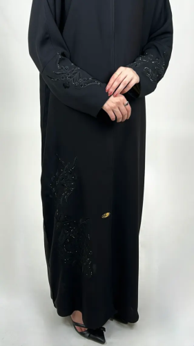عباية أسود فصوص