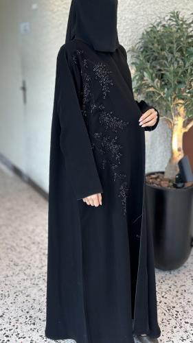 عبايه جديد نص كلوش لف تطريز