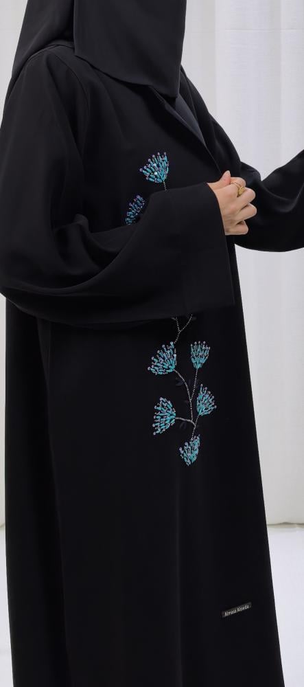 عبايه نص كلوش اماراتي جديد تطريز وخيوط