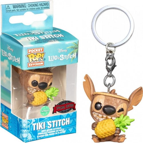 Funko POP Keychain: Lilo & Stitch - Tiki Stitch (SC) (Exc)