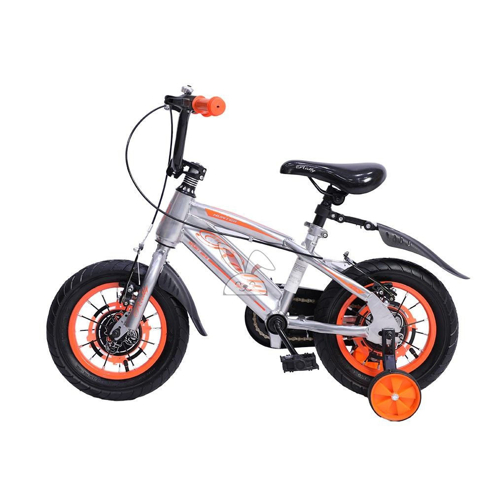دراجة اطفال باللونين الرمادي و البرتقالي Gray and red kids bike