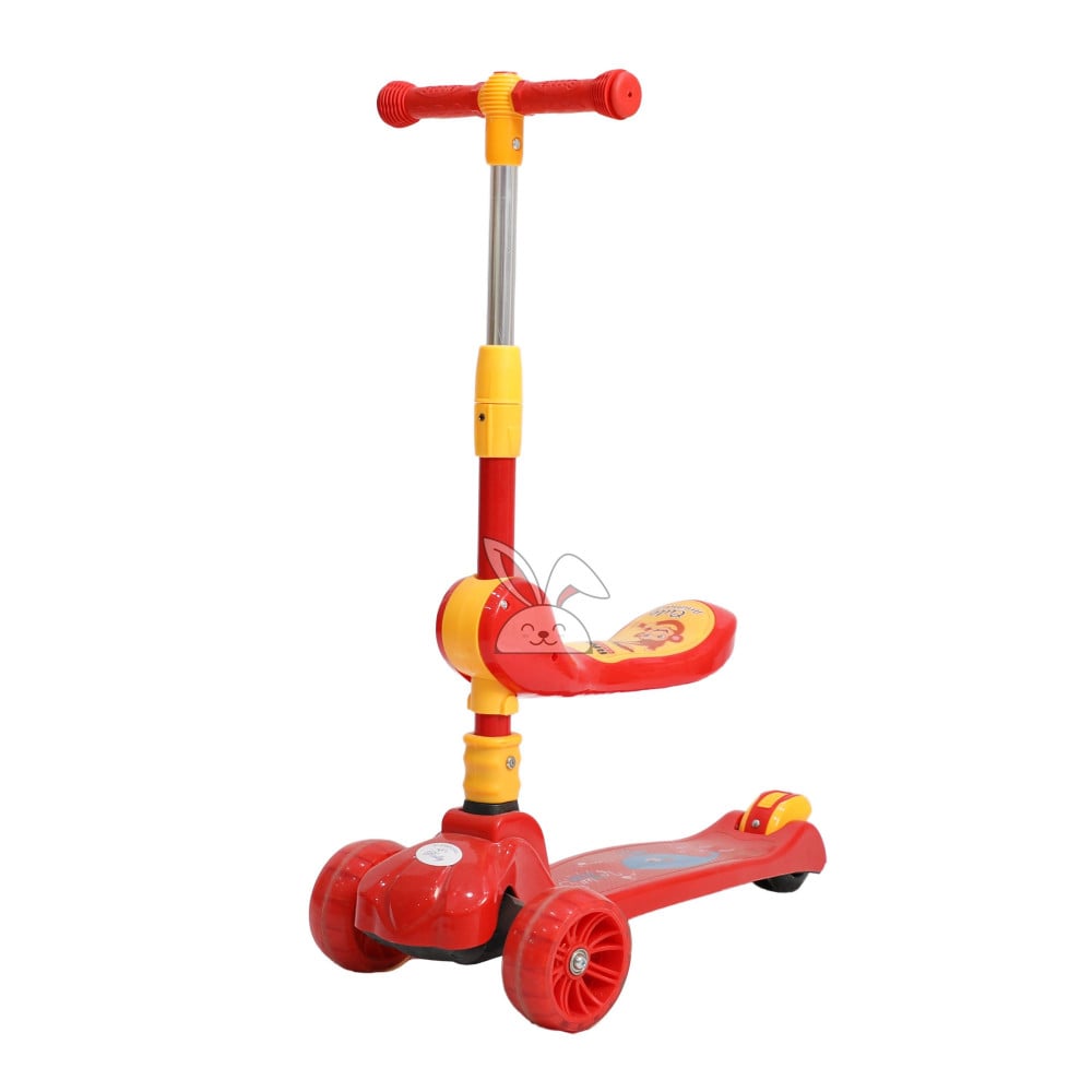 سكوتر باللونين الاصفر والاحمر Yellow and red scooter