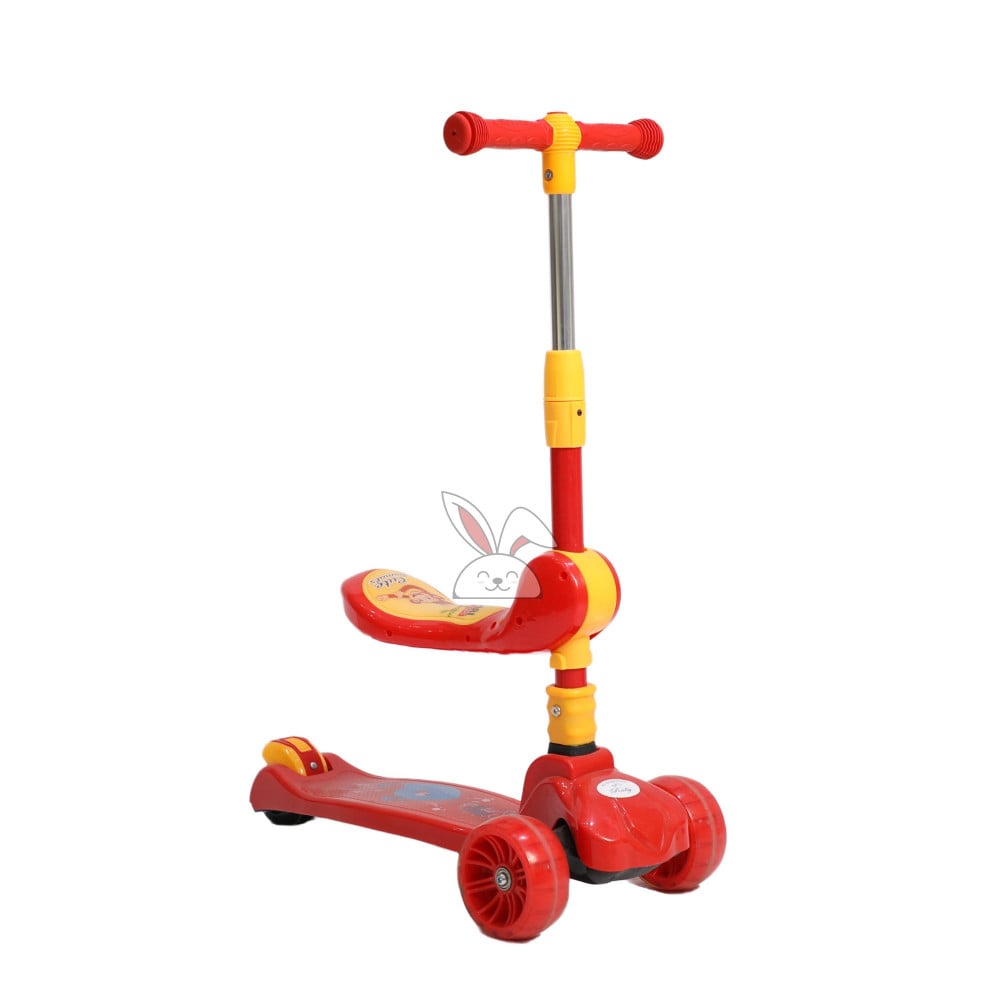 سكوتر باللونين الاصفر والاحمر Yellow and red scooter