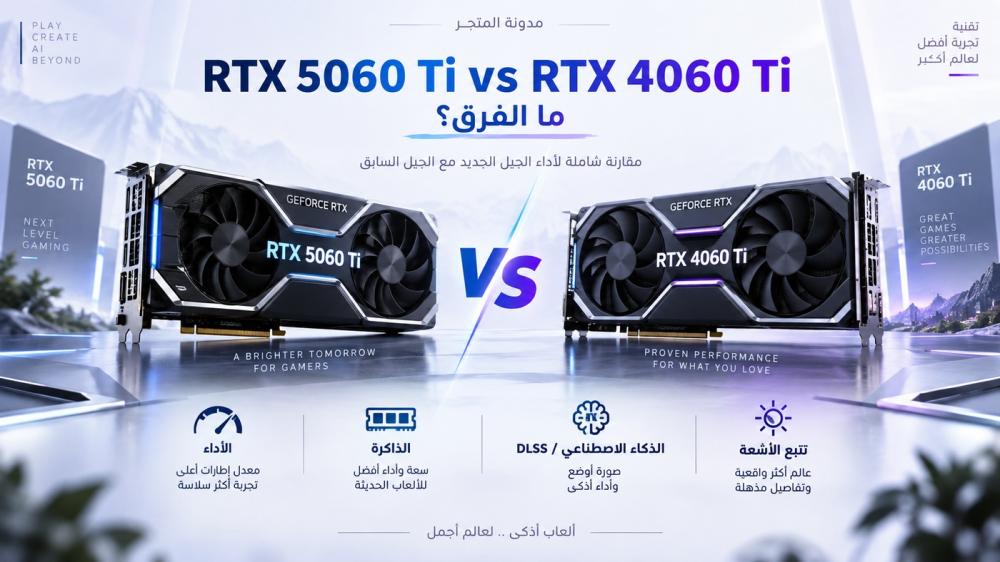 RTX 5060 Ti vs RTX 4060 Ti: ما الفرق وأيهما أنسب لك؟