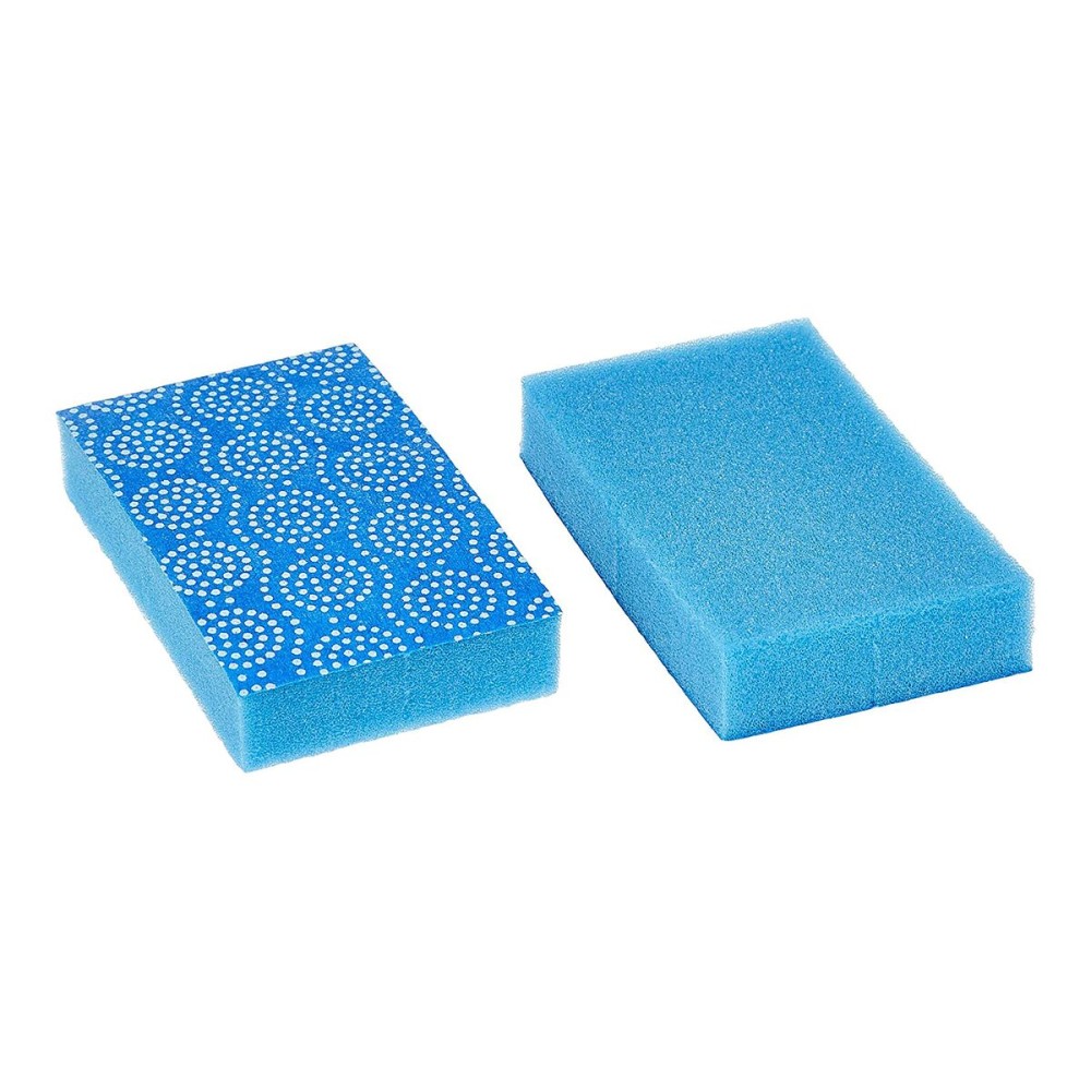سكوتش برايت إسفنجة تفريك المنعشة والمضادة للخدش 2 قطع أزرق وأبيض