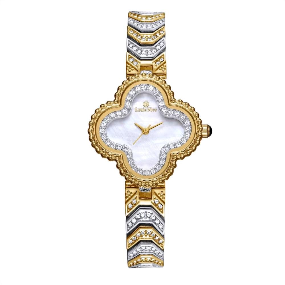 ساعة نسائية راقية باللون الفضي والذهبي