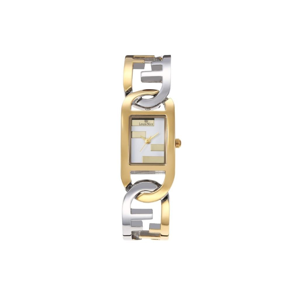 ساعة نسائية ملفتة باللون الفضي والذهبي