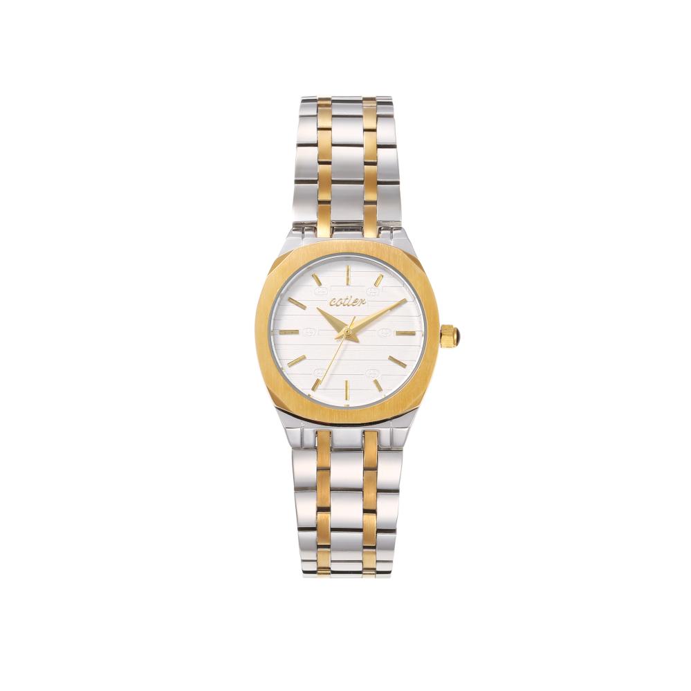 ساعة نسائية ستيل باللون الفضي والذهبي